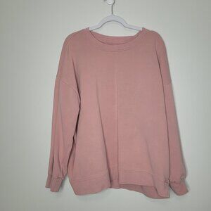 Lululemon soft pink pull over crewneck sweatshirt
